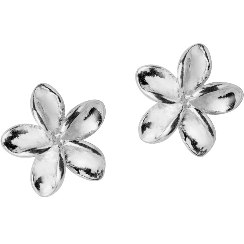 Women's Korean Cute Sweet Five Petal Ear Earrings