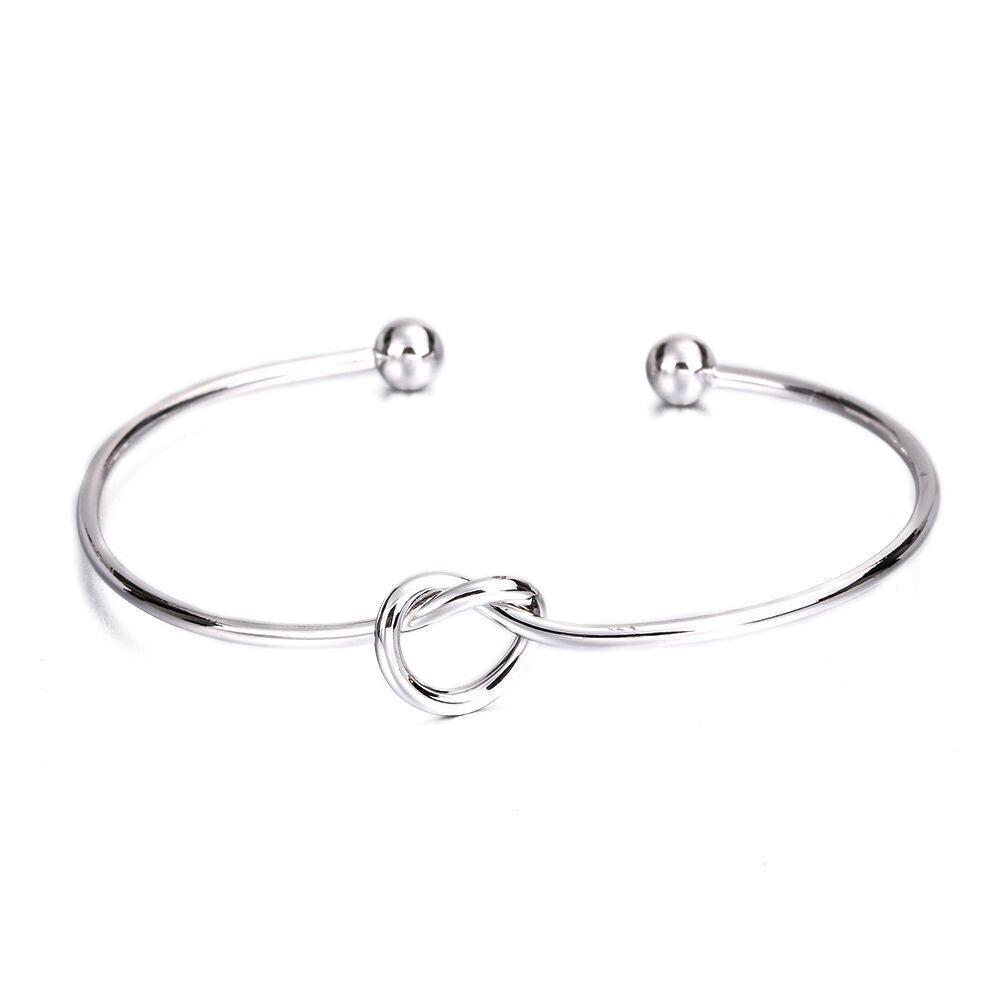 Stainless Steel Open Knotted Love Alloy Bracelets