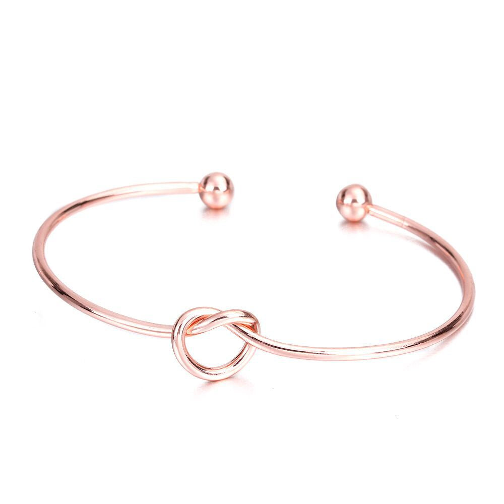 Stainless Steel Open Knotted Love Alloy Bracelets