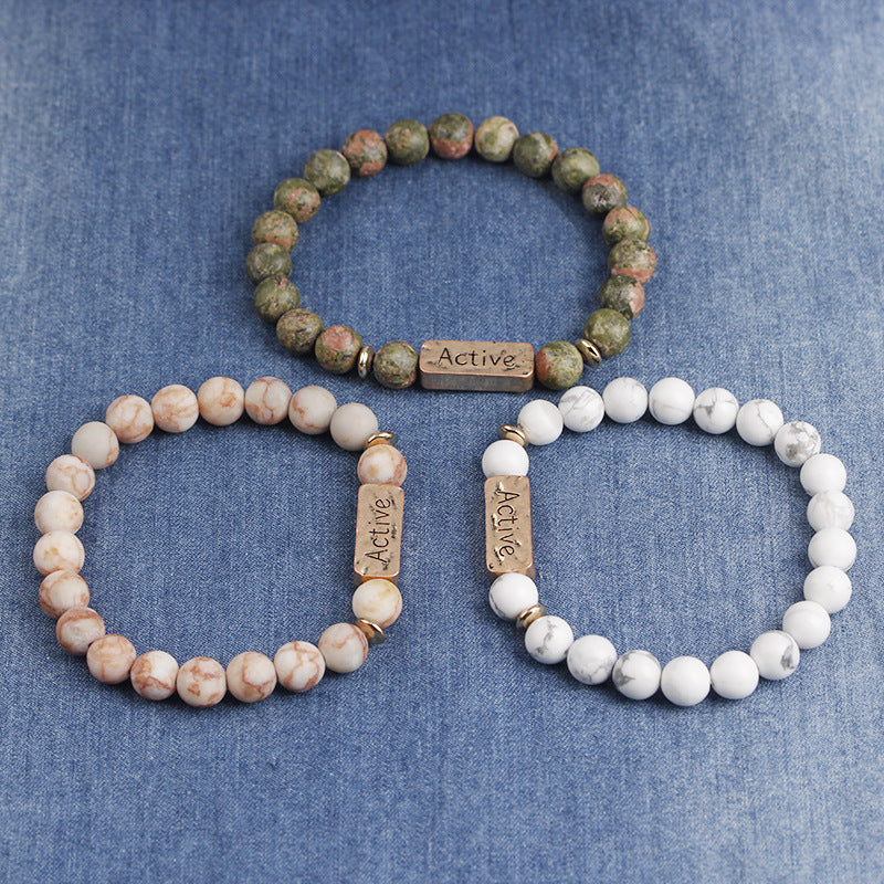 Natural Energy Yoga Colorful Stone Accessories Bracelets