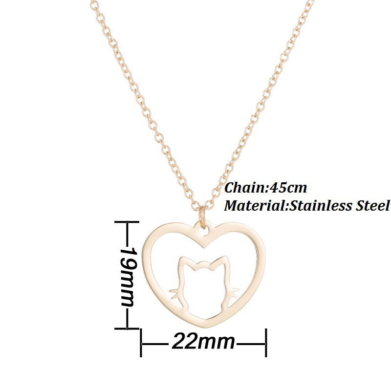 Stainless Steel Cute Small Animal Clavicle Necklaces