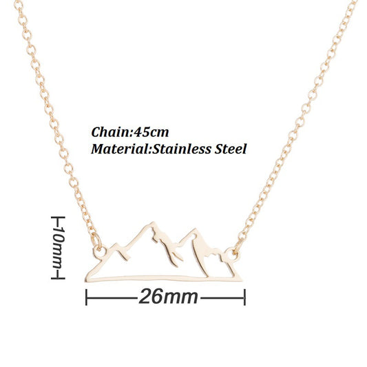 Fashion Mountain Personality Hollow Out Snow Necklaces