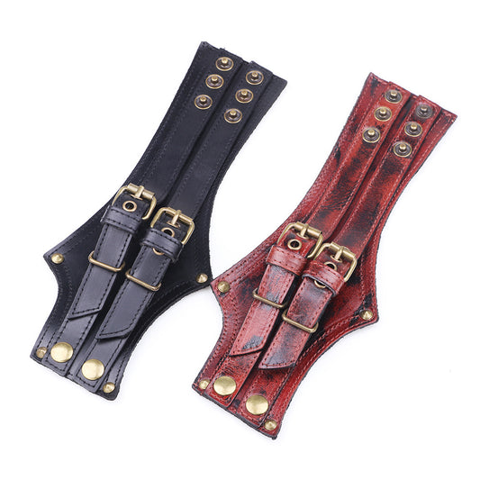 Men's Retro Style Cattle Leather Cowhide Width Bracelets