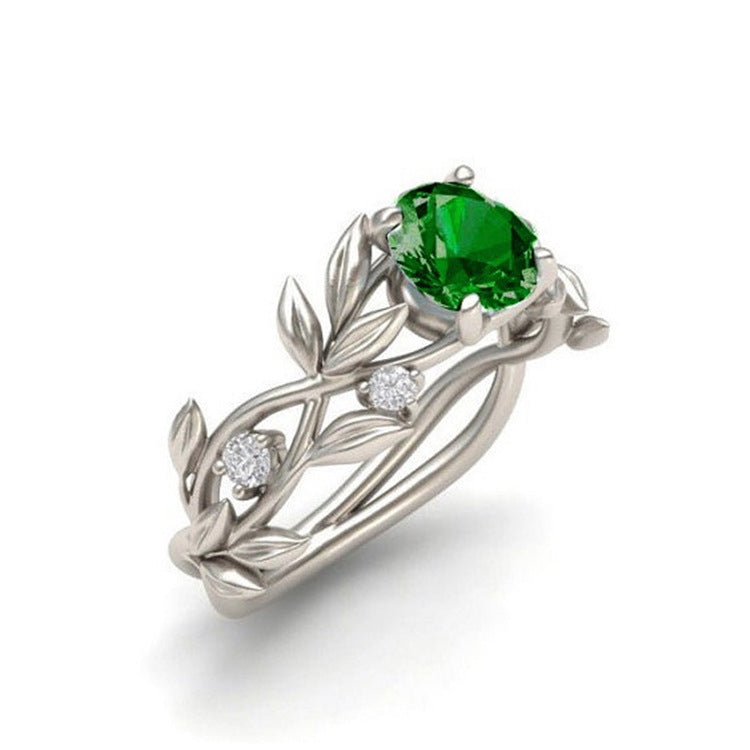 Fashion Ornament Popular Olive Leaves Multicolor Rings