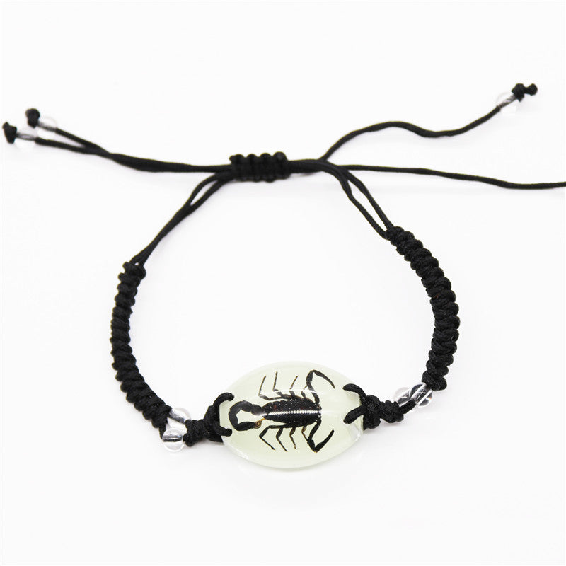 Amber Woven Real Scorpion Scenic Spot Bracelets