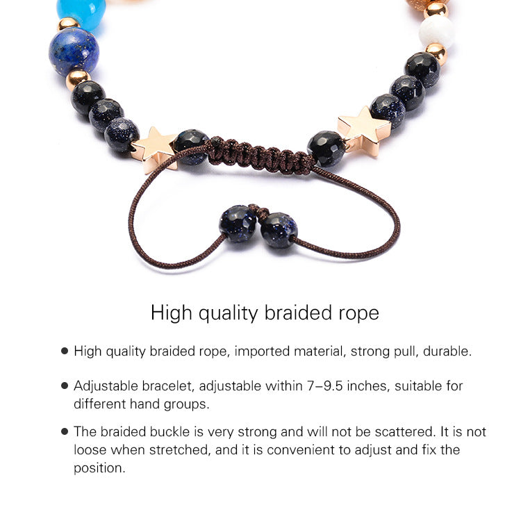 Universe Galaxy Solar System Eight Planets Bracelets