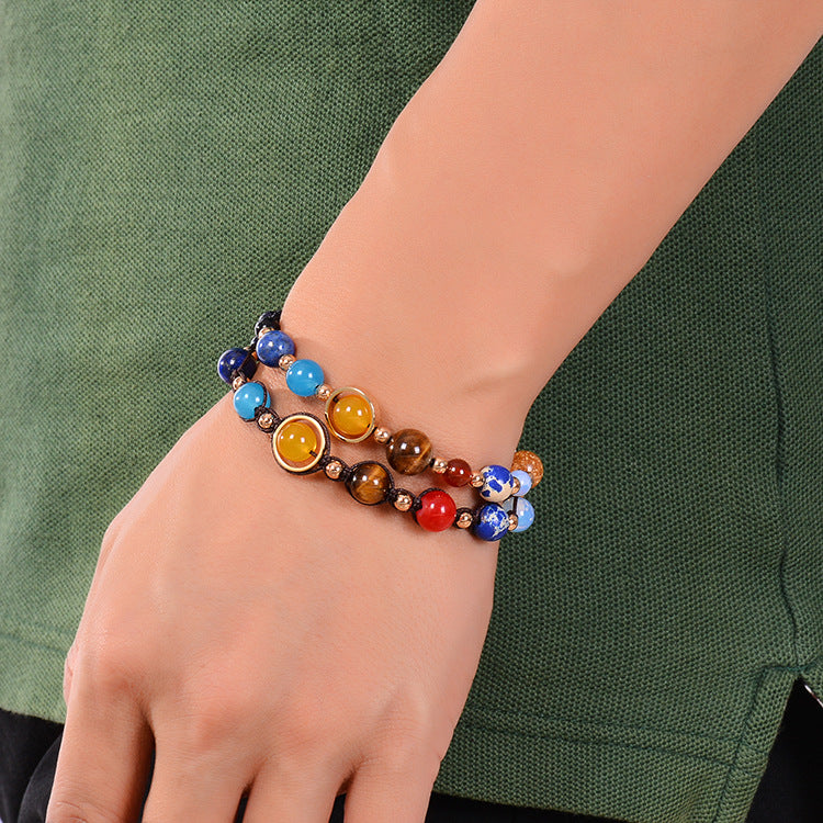 Universe Galaxy Solar System Eight Planets Bracelets