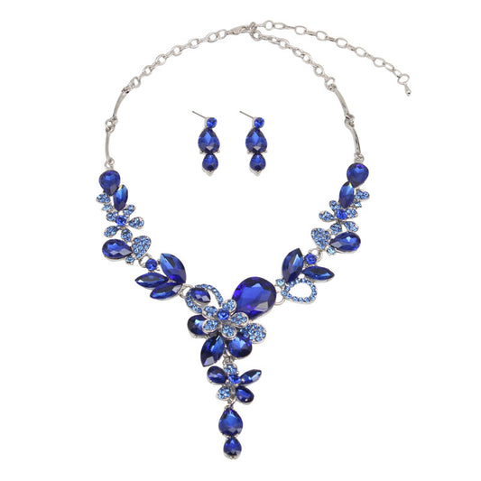 Flowers Suite Flash Gem Female Fashion Necklaces