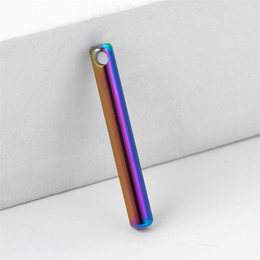 Stainless Steel Rectangular Cuboid Tag Titanium Pendants
