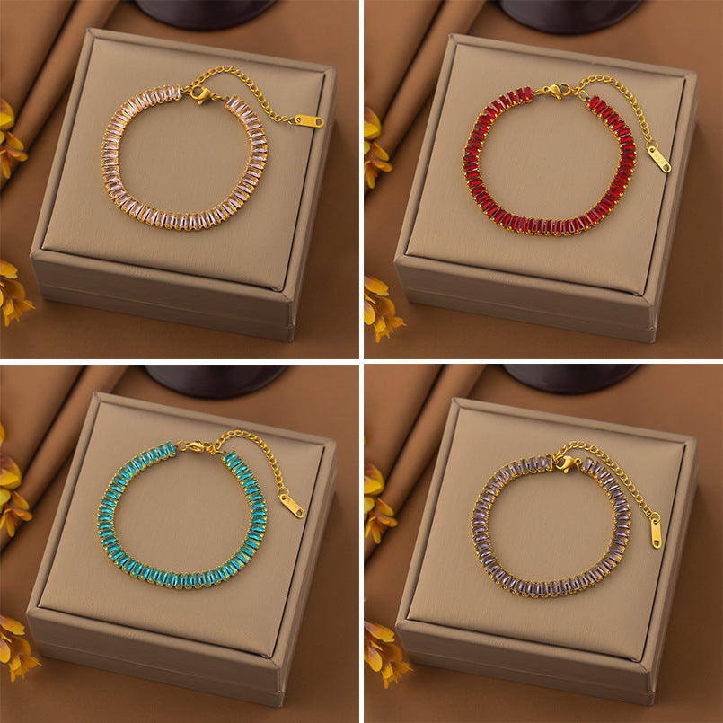 Stainless Steel Female Gold Plated Ornament Bracelets