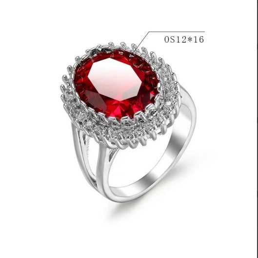 Luxury Fashion Copper Inlaid Zircon Ornament Rings
