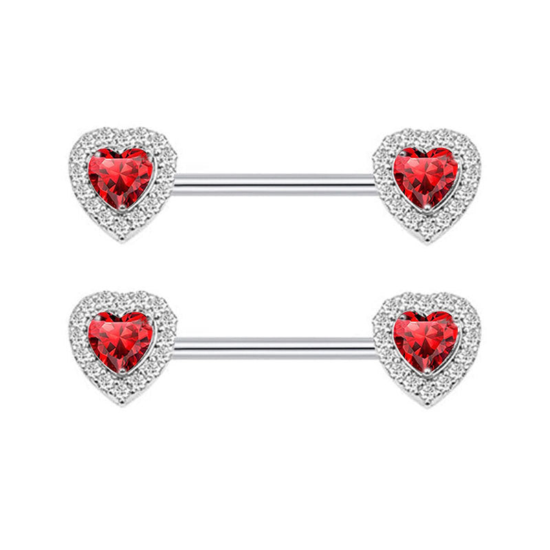 Nipple Stylish Piercing Adhesive Nail Tongue Pin Pairs Stud Earrings