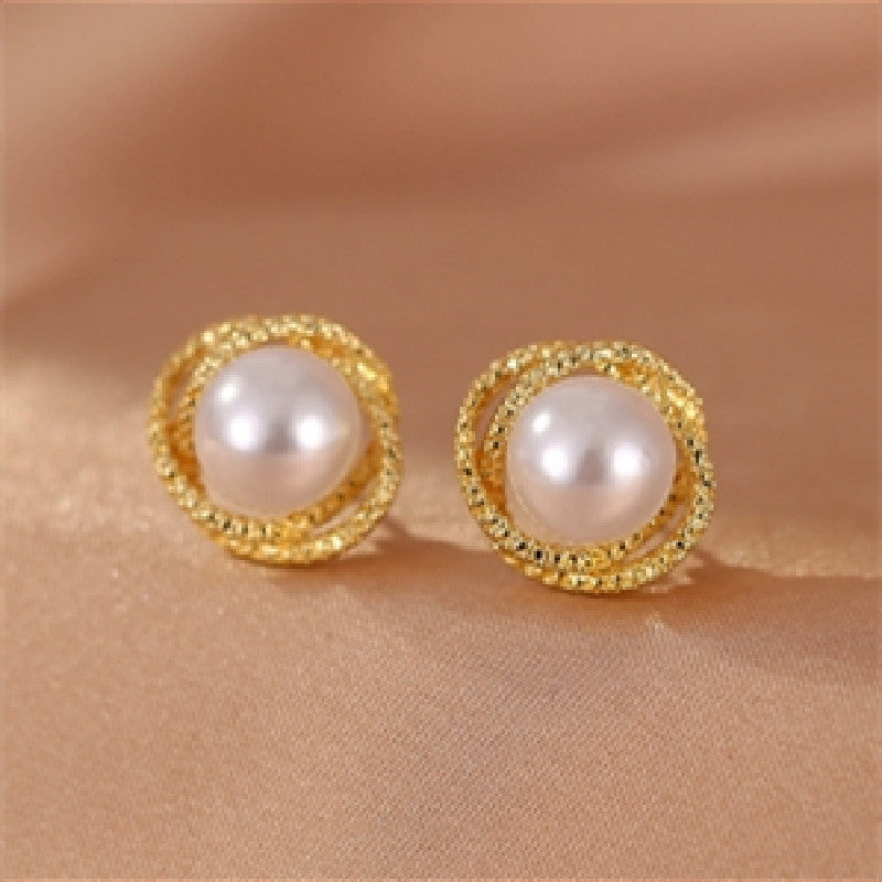 Women's Korean Pearl Simple Temperamental Ear Earrings