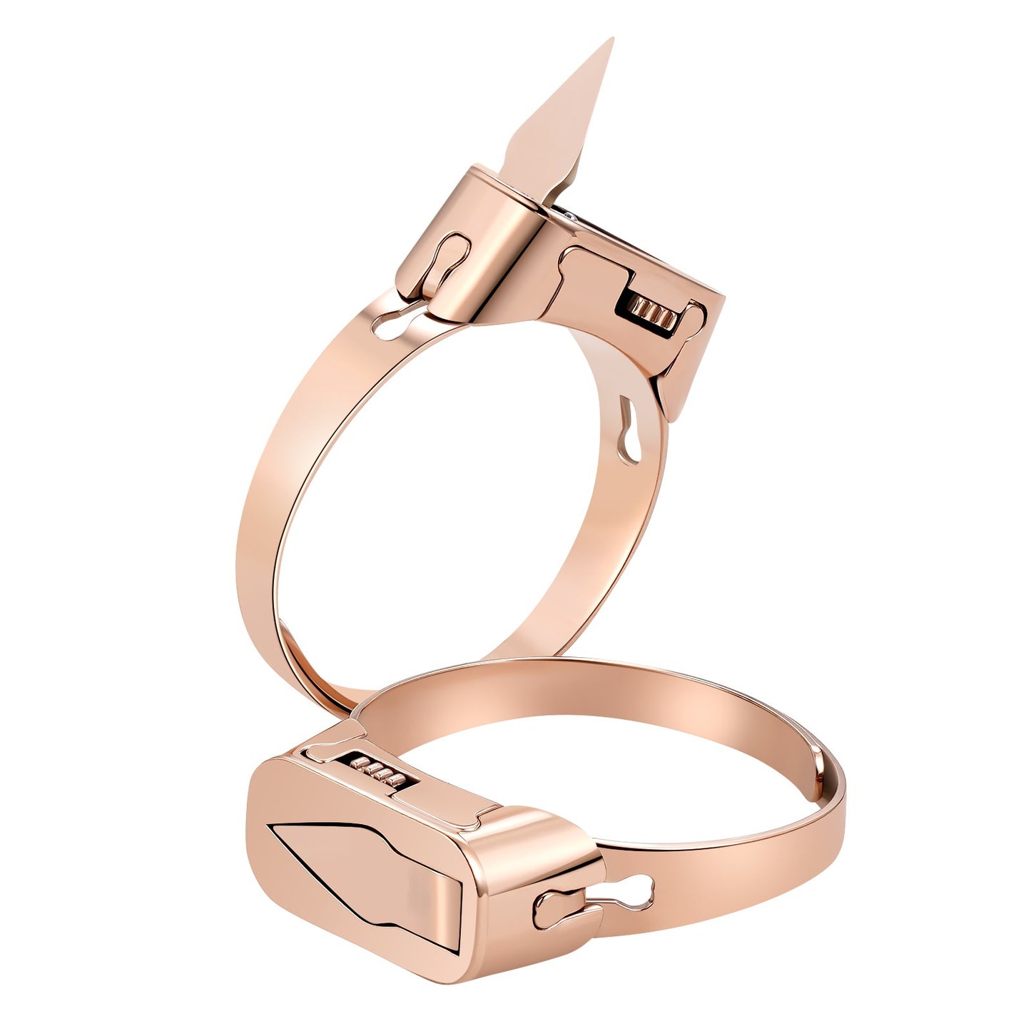 Simple Hidden Blade Self-defense Adjustable Open Rings