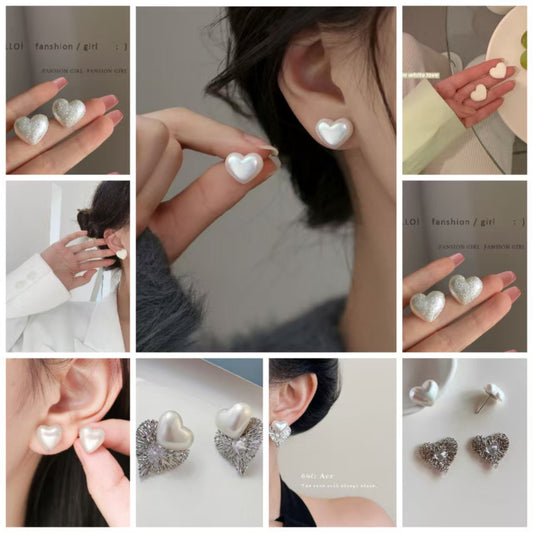 White Square Stylish Simple Versatile Temperament Earrings