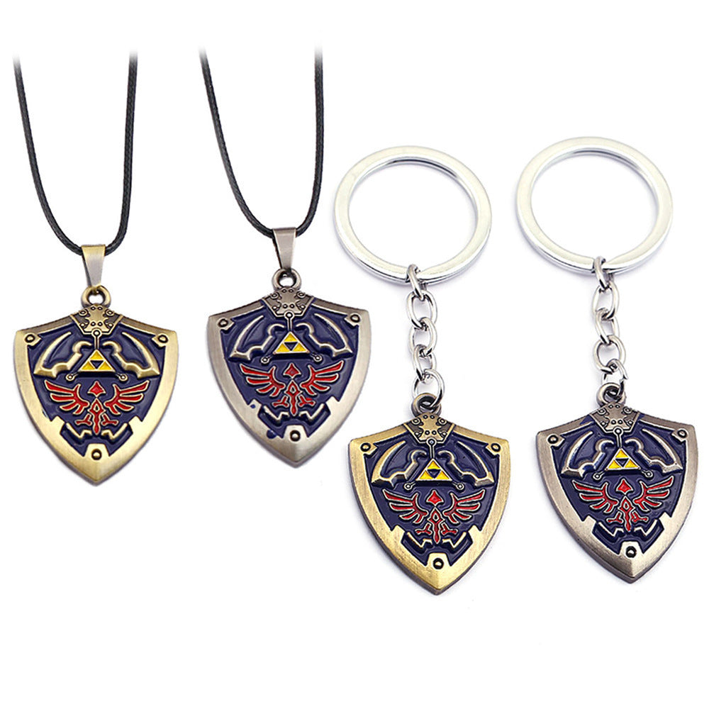 Game Ornament Legend Of Zelda Shield Necklaces