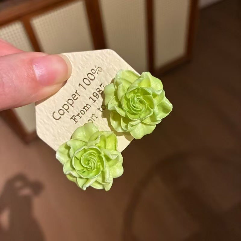 Rose Super Beautiful Light Luxury High-grade Stud Earrings