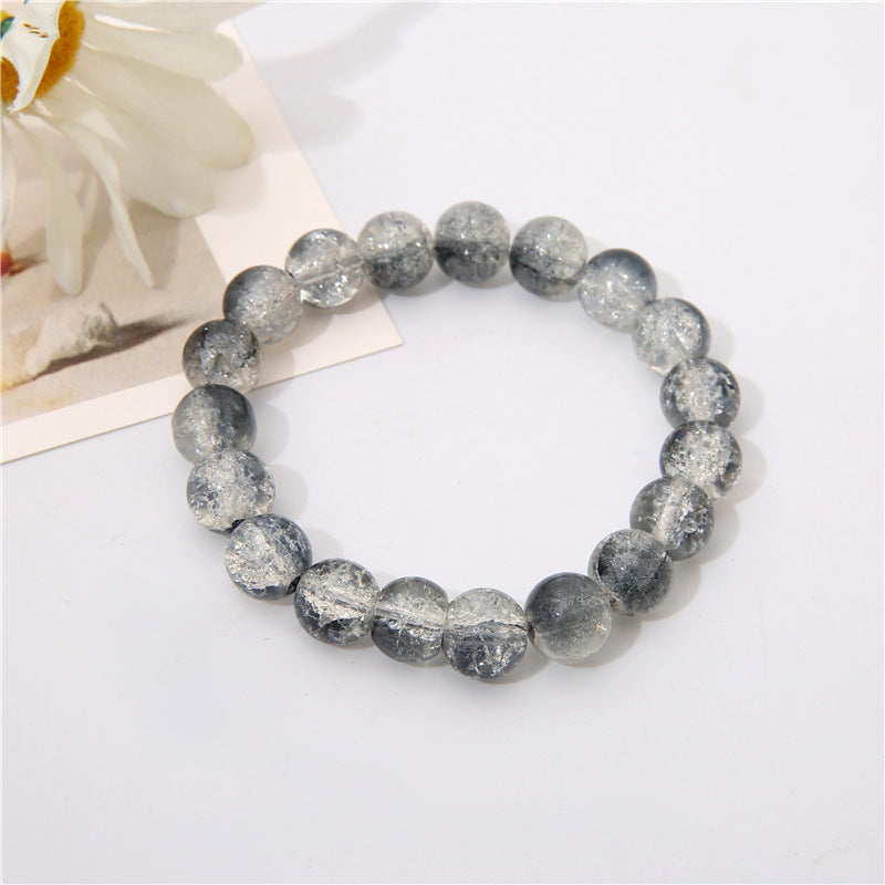 Floral Glass Two-color Pliable Temperament Hand Toy Bracelets