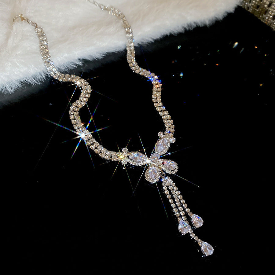 Drop Light Luxury Minority Clavicle Chain Palace Style Earrings