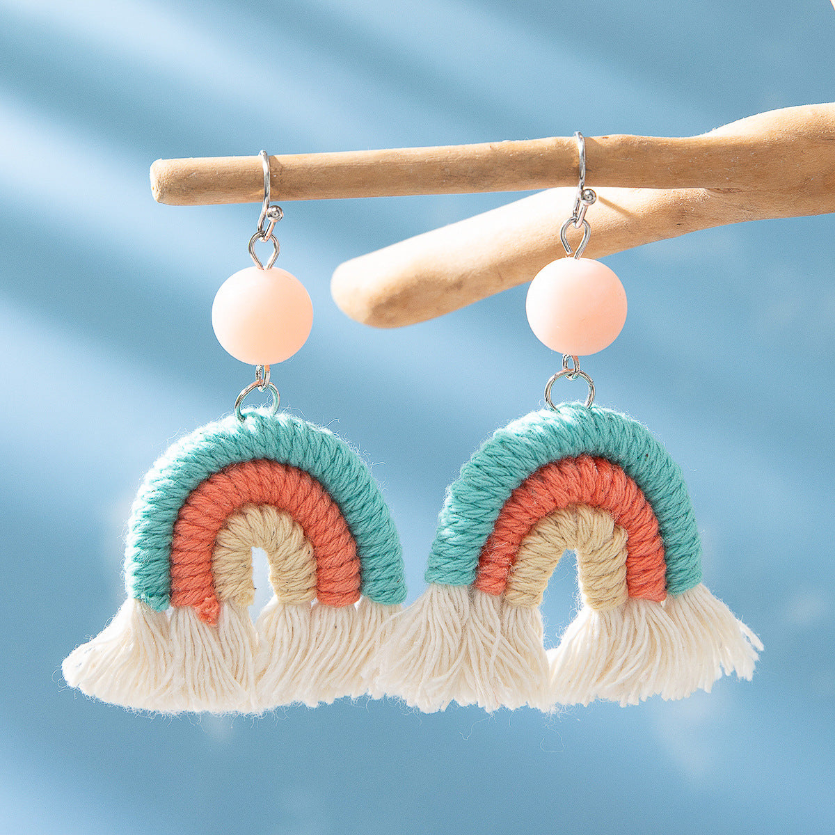 Women's Vacation Style Rattan High-grade Niche Raffia Earrings