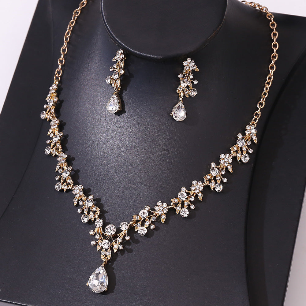 Bridal Rhinestone Ornament Fashion Water Drop Necklaces