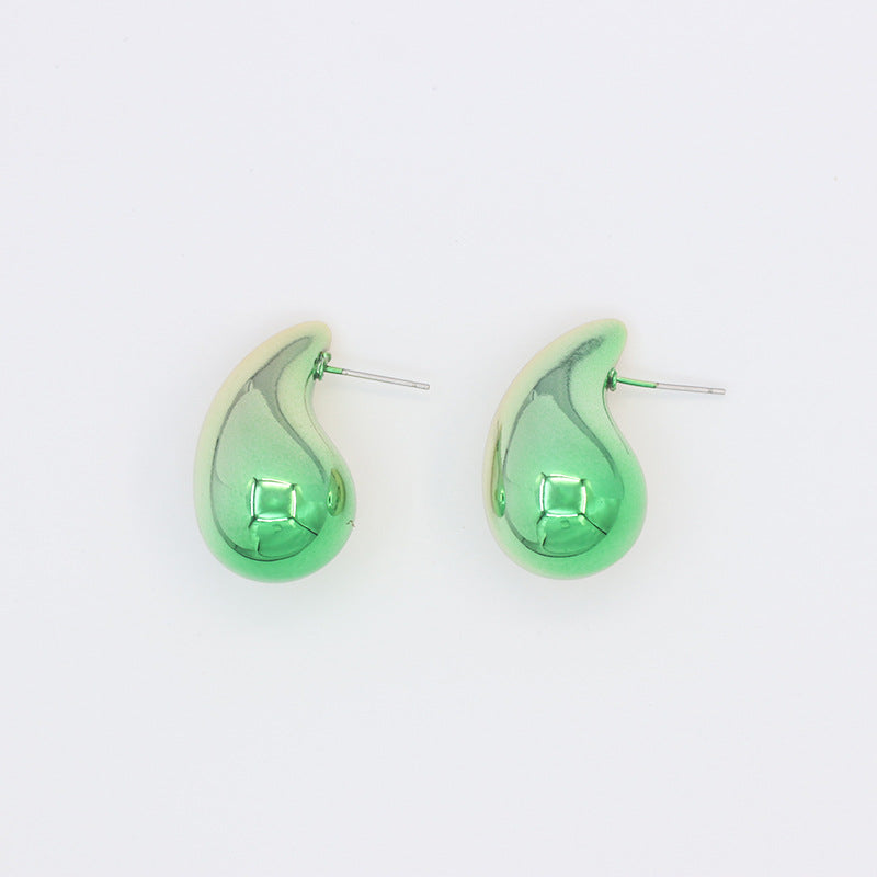 Women's Water Drop Plating Acrylic Ear Simple Earrings