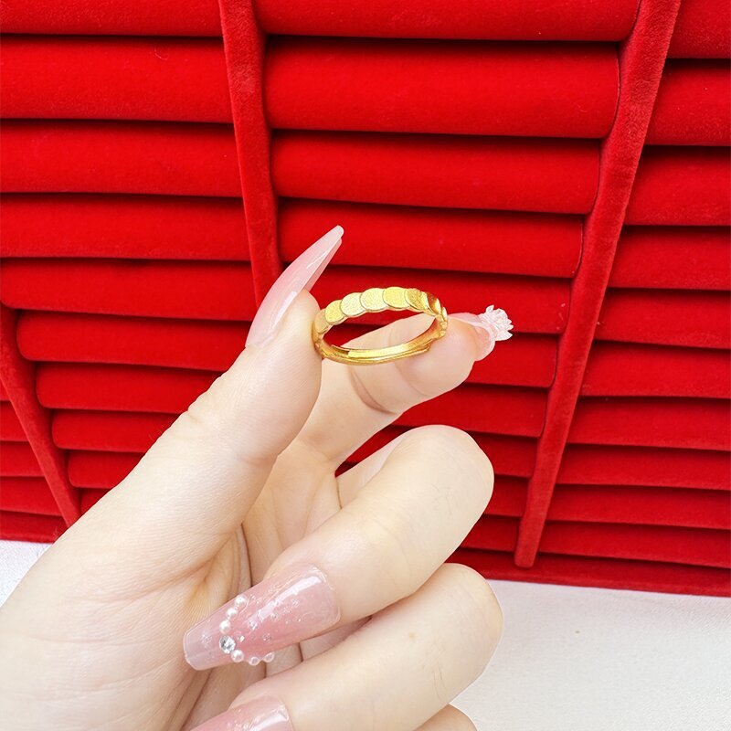 Gold Female Bow No Color Fading Niche Rings