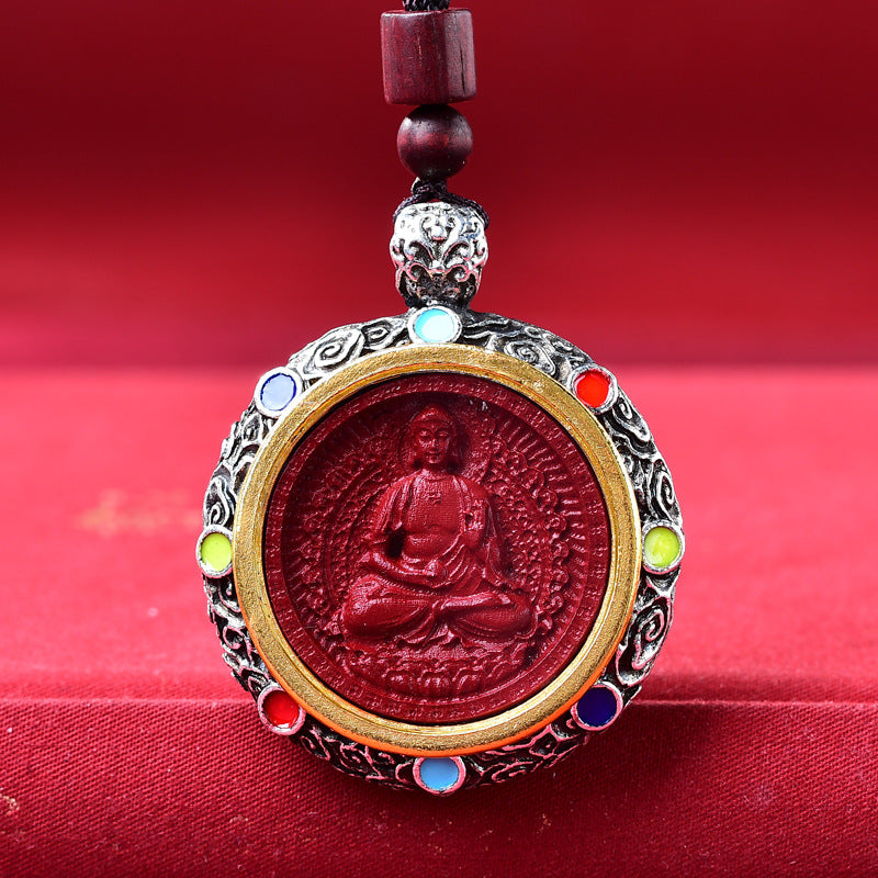 Buddha Statue Cinnabar Niche For Of The Zodiac Guardian Pendants