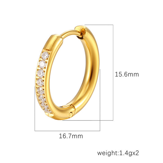 Women's Eardrop Rhinestone Fashion Simple Accessories Stainless Earrings