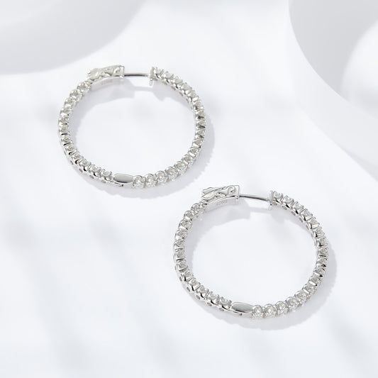 Trendy Women's Hoop Sterling Sier High-grade Earrings
