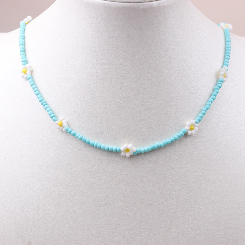 Women's Flower Bohemian Colorful Little Daisy Simple Necklaces