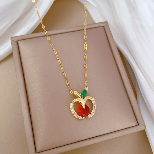 Women's Titanium Steel Light Luxury Hollow Wisdom Tryma Elegant Gorgeous Necklaces