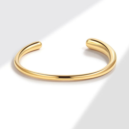 Women's Irregular Design Open-ended Gold Sense Bracelet