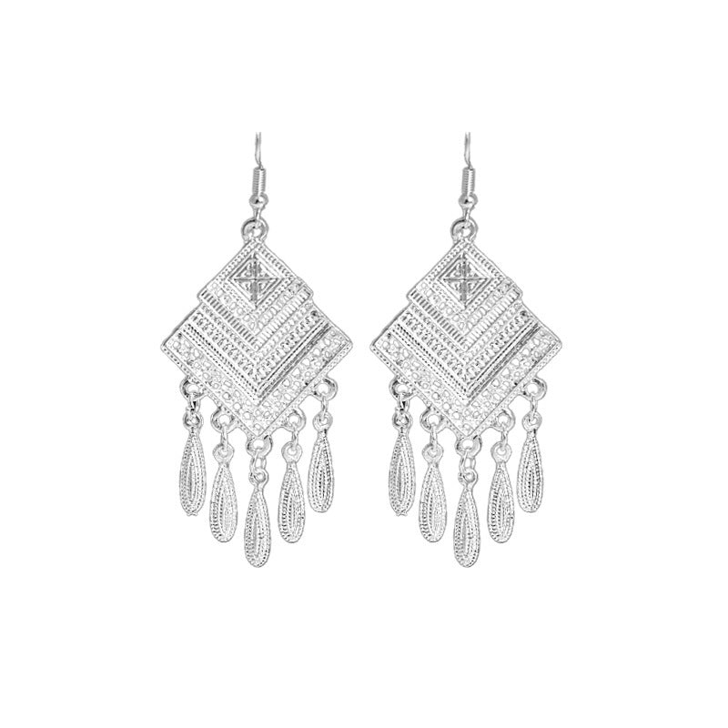 Imitation Miao Sier Ethnic Style Peacock Earrings