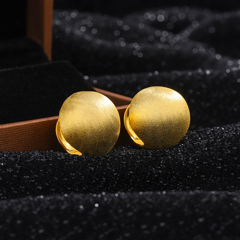 Women's Sier Brushed Ball Elegance Retro High-grade Rings