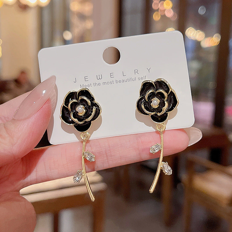 Women's Fresh Flower For Trendy Mori Style High Earrings