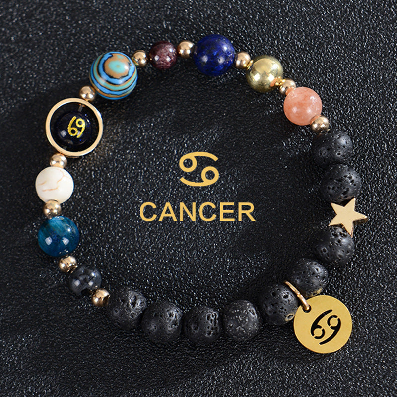 Planets Twee Constellations Frosted Stone Beaded Bracelets