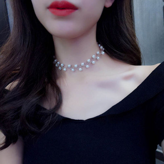 Korean Style High-grade Elegant Pearl Simple Necklaces