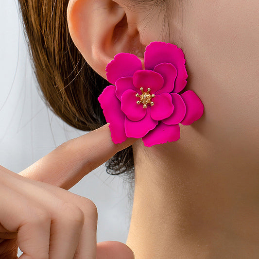 Of Fashionable High-grade Flower Personalized Temperamental Earrings