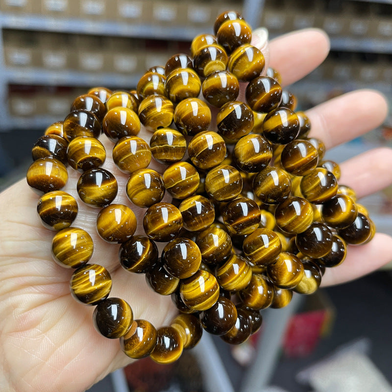 Women's & Men's Tiger's Eye For Tiger Stone Round Bracelets