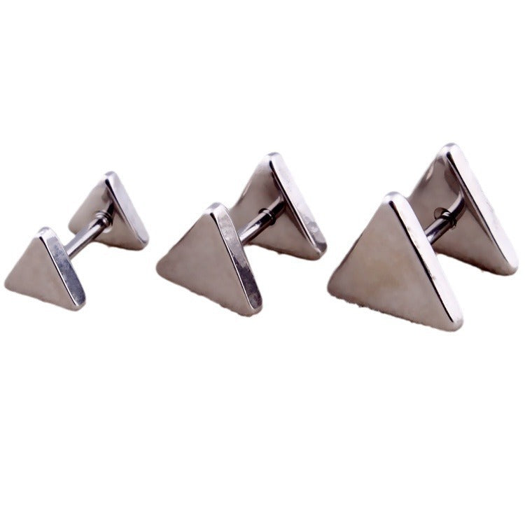 Women's Korean Style Simple Triangle Dumbbell Fashion Earrings