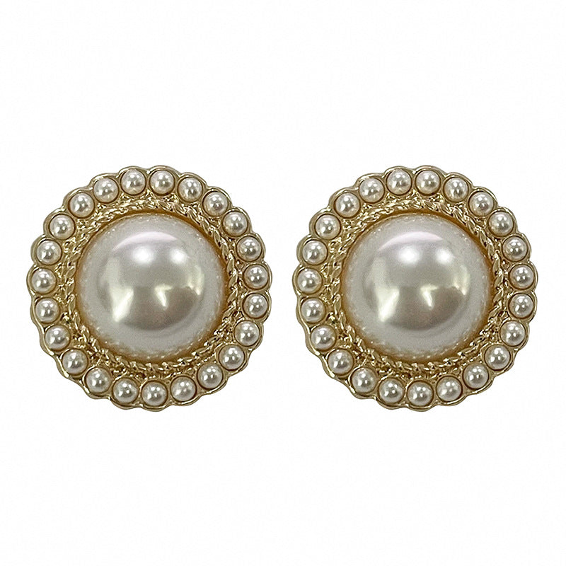 Vintage Pearl French Style Temperament Ear Earrings