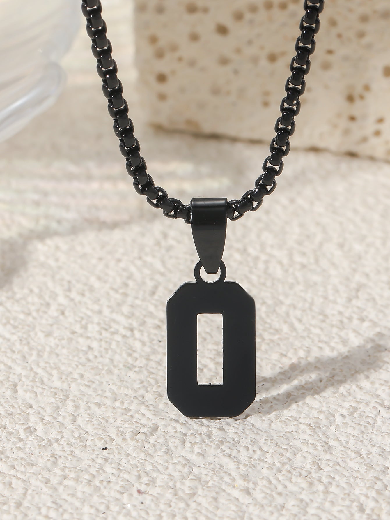 Fashion Stainless Steel Double-sided Digital Male Female Personality Hip Hop Necklaces