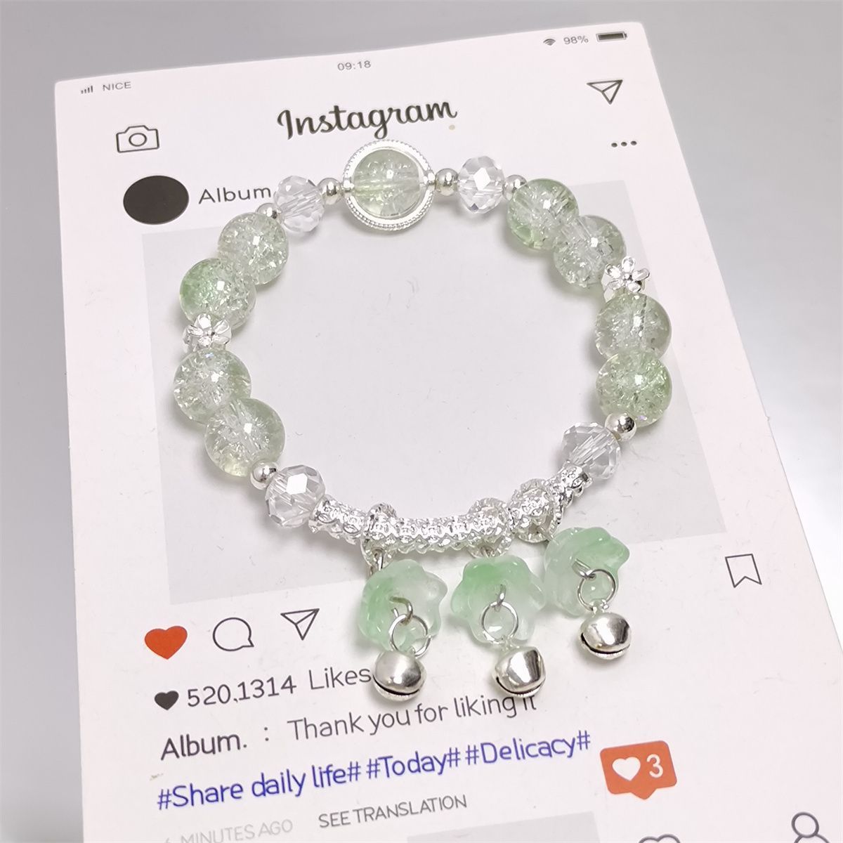 Style Lily Crystal Female Niche Super Bracelet