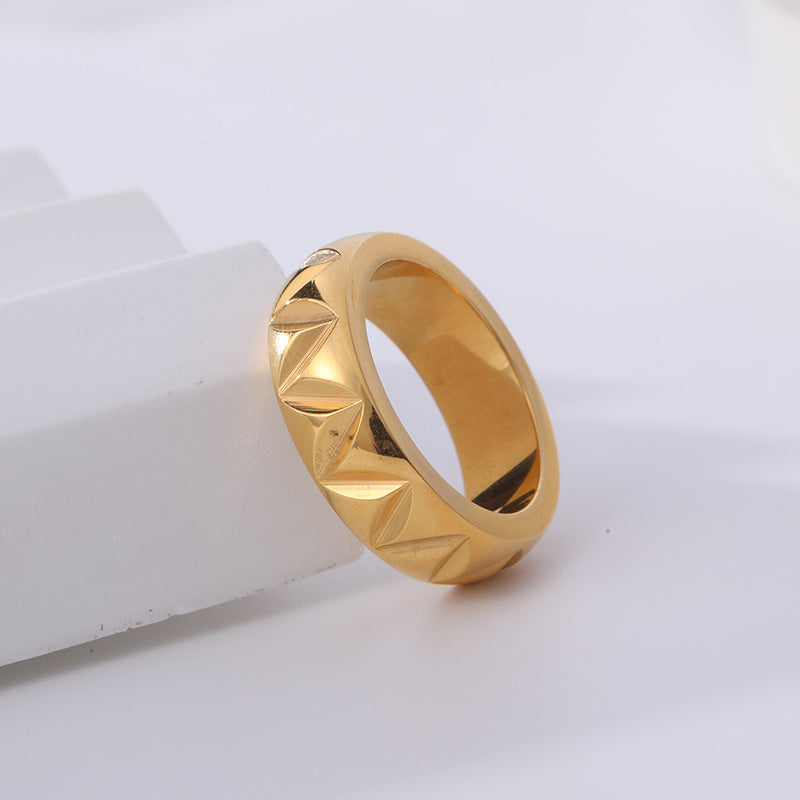 Elegant Triangle Arc Simple Fashion Personality Rings