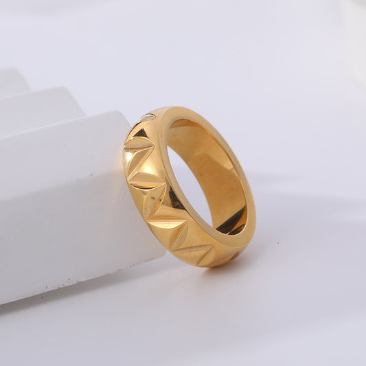 Elegant Triangle Arc Simple Fashion Personality Rings