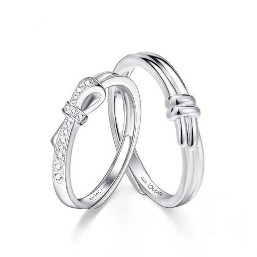 Women's & Men's Fan Home With Female Mobius Couple Fashion Simple Opening Rings