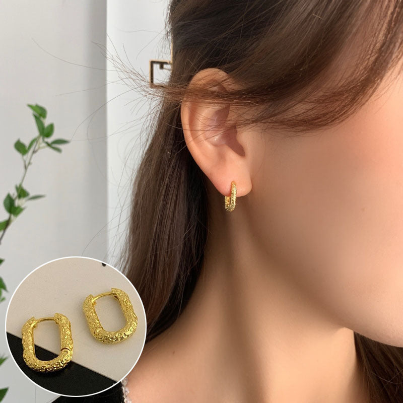 Women's Ellipse Simple Metal Ear Cuff Fashionable Earrings