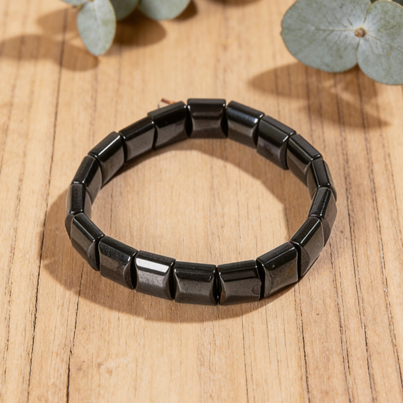 Xi Haematite Small Square Personality Simple Bracelet