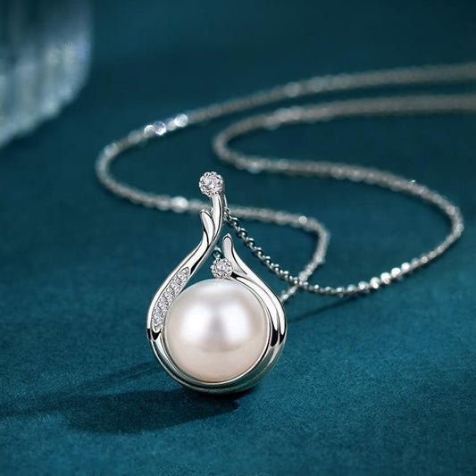 Women's Sterling Sier Natural Freshwater Pearl French Necklaces